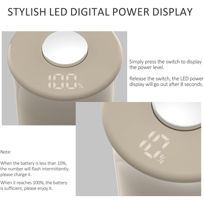 Електричні мельниці для солі та перцю TOMEEM (2 шт.) з LED-дисплеєм, USB-зарядкою, регулюванням помелу та керамічним механізмом, 125 мл, чорний/хакі