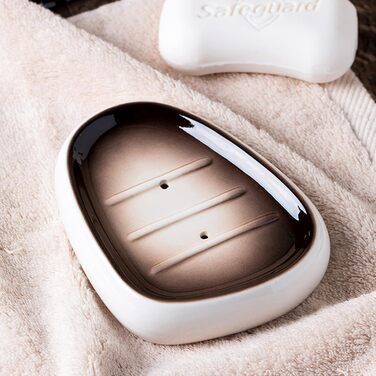 Набір аксесуарів для ванної кімнати 4 шт. Сірий, з дозатором мила, мильницею та 2 стаканчиками для зубних щіток, з малюнком 