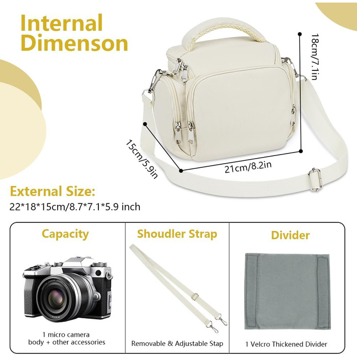 Сумка для камери Ainiv, DSLR/SLR, сумісна з Canon, Nikon, Sony, водонепроникна, зелена/бежева