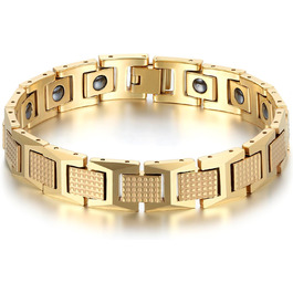 Магнітне браслет для чоловіків JewelryWe з нержавіючої сталі - важке, широке, для здоров'я, подарунок на День батька