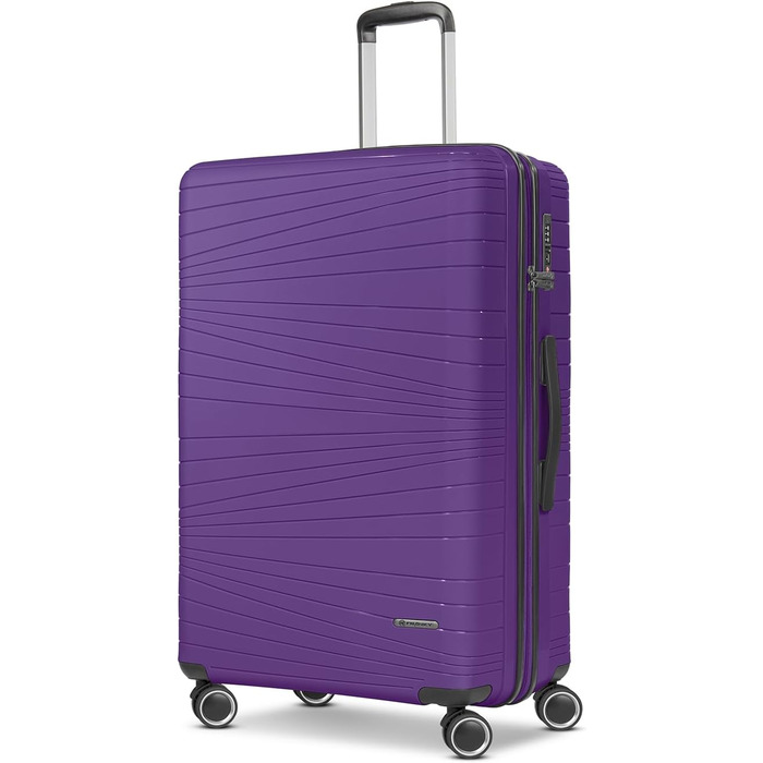 Набір валіз Franky Dallas 3.0 3 шт. | Тріумф, TSA-замок, 4 колеса, фіксуючий ручка | 36/60/92 л (фіолетовий, валіза L 75 см)