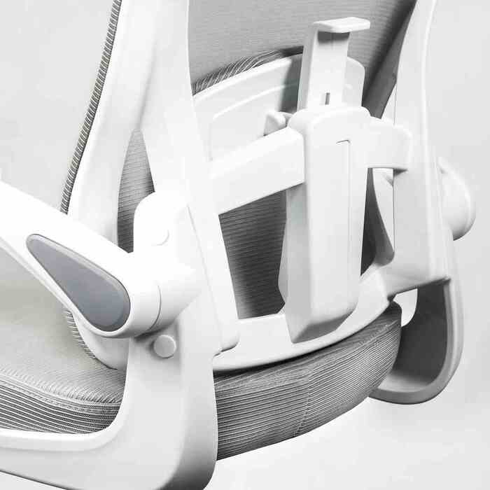Ергономічне офісне обертове крісло Ergo Lite LVNSystem, біле (107-131 см, до 120 кг)