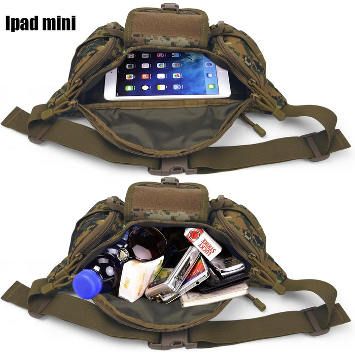 Тактична чоловіча поясна сумка Molle, водонепроникна, унісекс, для туризму, подорожей, бігу, кемпінгу (камуфляж 