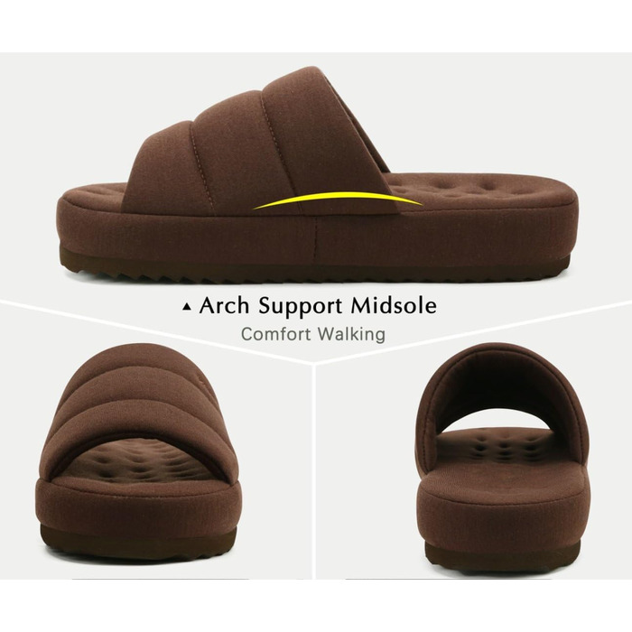 Чоловічі домашні тапочки KuaiLu, стильні, з м'якою устілкою з піною пам'яті, з цупкою гумовою підошвою, для дому та вулиці (темно-коричневі, 43 EU)