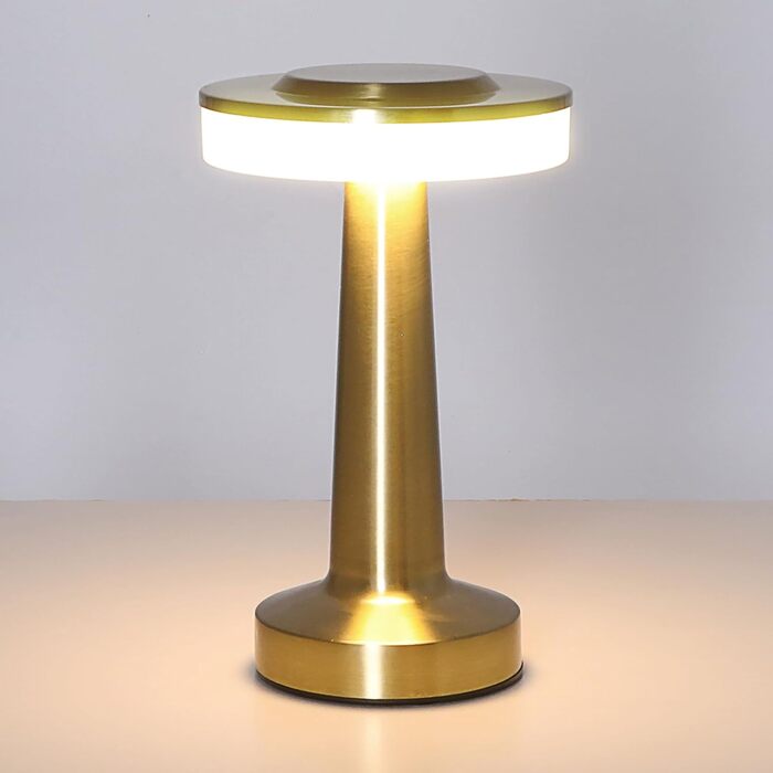 Cepewa Настільна лампа Lille | LED, Touch, USB, Регулювання яскравості, Зміна кольору, Золота