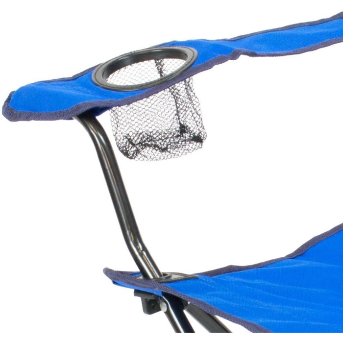 Кемпінговий стілець розкладний Campingstuhl з підлокітниками та підсклянником, сірий/рожевий (блакитний/блакитний)