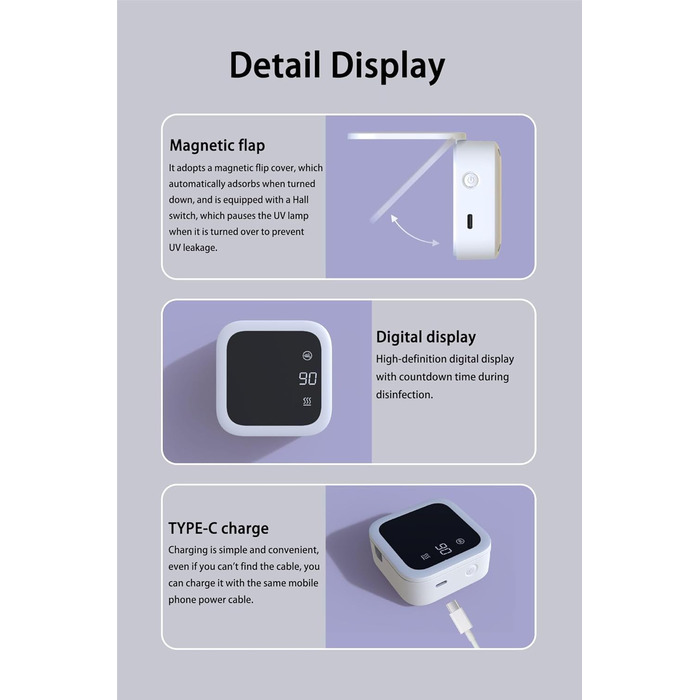 Стерилізатор зубних щіток Winnes з УФ-світлом, швидке сушіння, захист здоров'я порожнини рота для всієї родини