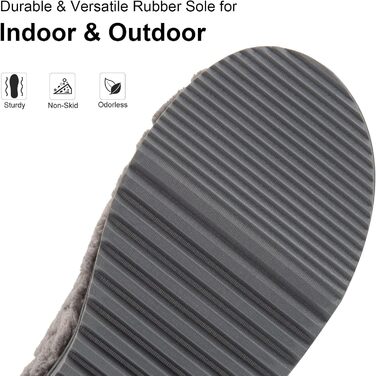 Жіночі халапи LongBay з піною Memory Foam та плюшем, антиковзкі, 38/39 EU, сірі