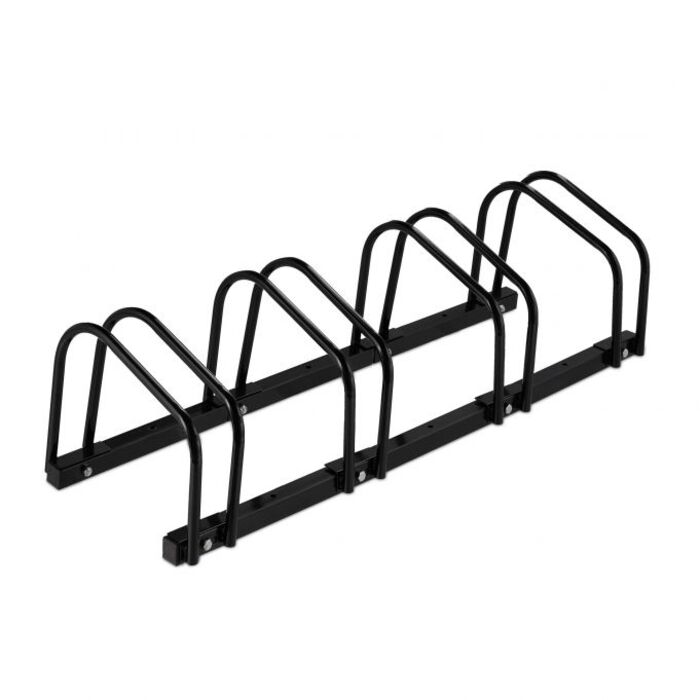 Relaxdays Black Bicycle Stand for 4 Bikes