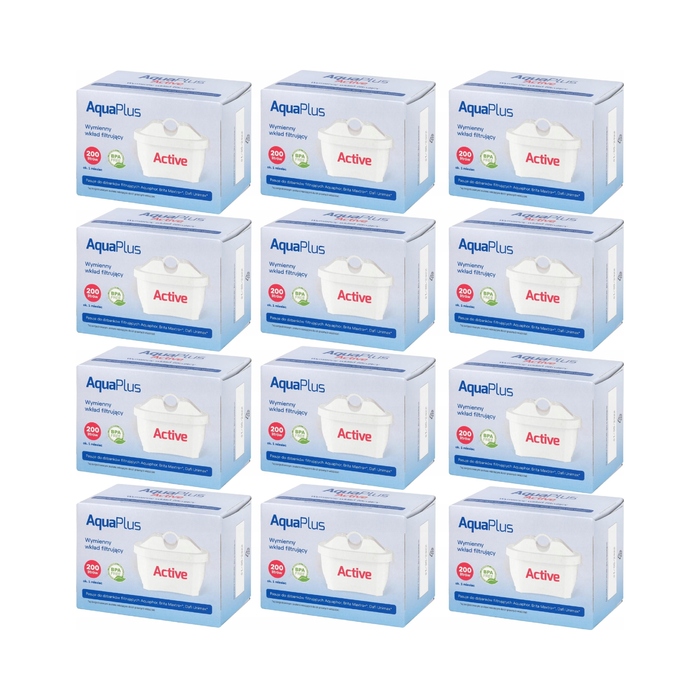 Смінні фільтрувальні картриджі для глека Aquaphor AquaPlus Active, 12 шт.