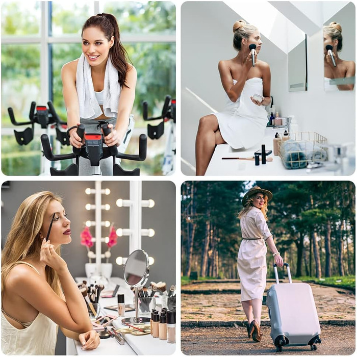 Набір косметичних сумок з тканнини, 4 шт. - Косметичка для подорожей, органайзер для макіяжу, багатофункціональна сумочка з блискавкою, аксесуари для косметики, багато кольорів