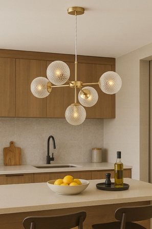 Підвісна люстра Elko-Lighting Stella — 5 точок освітлення, цоколь E27