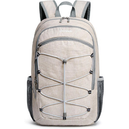 Small Backpack / 20L Unisex Daypack Lightweight Travel Backpack Hiking Backpack Trekking Backpack for Hiking Cycling (Beige, 20 Liters)