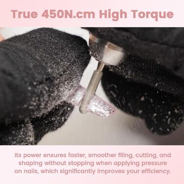 Електричний фрезер для нігтів Delanie 35000 об/хв: набір для манікюру з насадками, регулювання швидкості та напрямку, рожеве золото