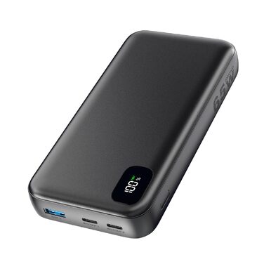 Power Bank A ADDTOP 20000mAh 65W: зарядний пристрій для ноутбука, iPhone, iPad. 2 USB-C, 1 USB-A. Чорний
