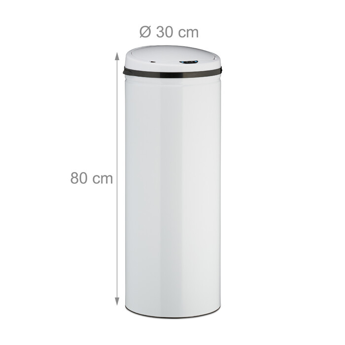 Relaxdays Sensor Trash Can 50l white