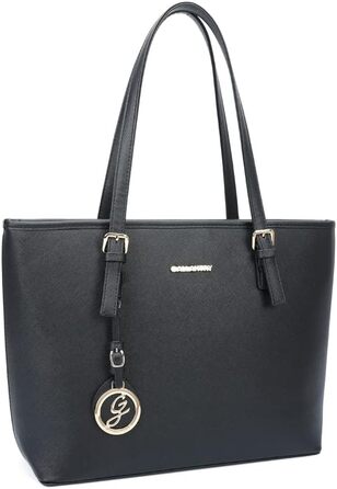 Сумка жіноча Gallantry Paris шопер з блискавкою для документів A4, чорна