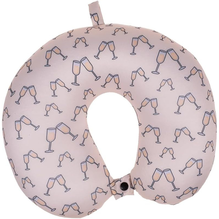 Подушка для шиї Bubbles з мікрогранулятом - компактна, ергономічна, 30x30 см, для подорожей літаком та поїздом