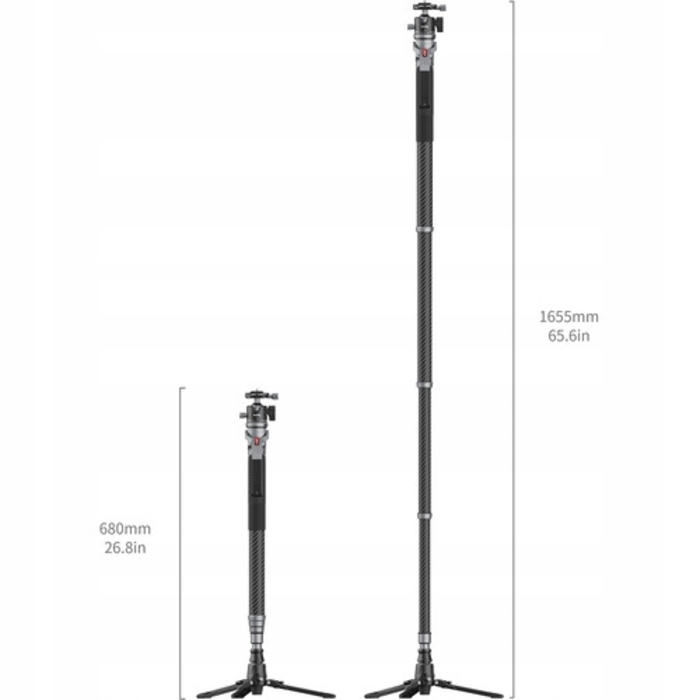 SmallRig 5564 — карбоновий фотомонопод із куляovouю головкою та підставкою