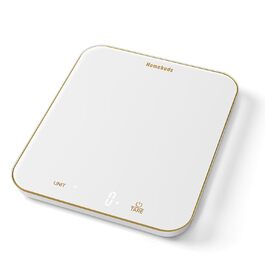 Кухонні ваги Homebuds 15 кг, цифрові, з LED-дисплеєм, точність 1 г/0,1 унції, для випічки та приготування їжі, скло, 3 AAA батарейки в комплекті