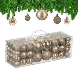 Relaxdays Set of 76 Christmas Baubles