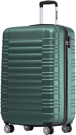 Набір валіз TRVLMORE 3 в 1: жорсткий корпус, ручна поклажа 55x40x20 см, сірий та темно-зелений