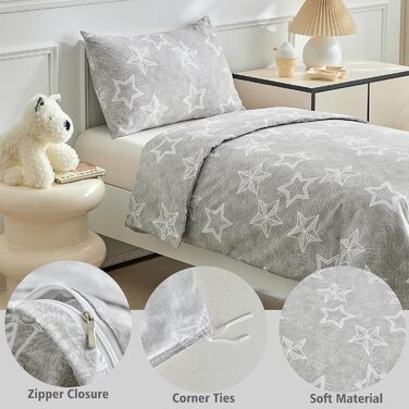 Комплект постільної білизни для дитячого ліжечка, зелений квітковий принт, 120 x 150 см. Підходить для ліжечок малюків та дівчаток. М'який двосторонній комплект з простирадлом та наволочкою.