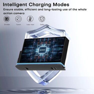 REYGEAK акумулятори для Insta360 X5, 2 x 2800 mAh, комплект з зарядним пристроєм