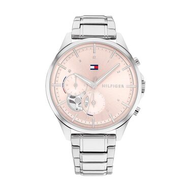 Годинник Tommy Hilfiger для жінок з рожевим циферблатом та сталевим браслетом (Quartz)