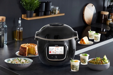 Мультиварка-скороварка Tefal Cook4me Touch CY912, 6 л, Wi-Fi, 13 функцій, чорна