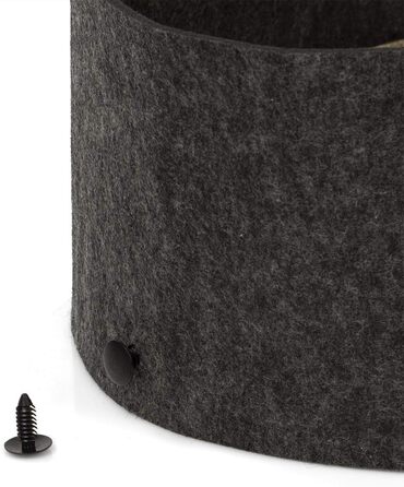 Кігтеточка для котів CanadianCat Owen XL, діаметр 50 см, сірий фетр, з хвилястим картоном