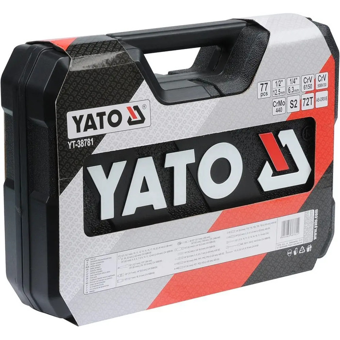 Набір інструментів Yato, 77 предметів