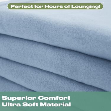 Плед DREAMSCENE з флісу, теплий, м'який, 120 x 150 см, блакитний