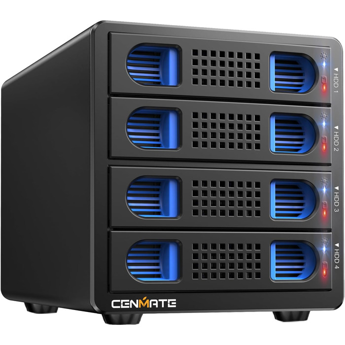 Корпус для жорстких дисків 10Gbps з алюмінію Dual Bay з вентилятором для 2.5/3.5 SATA HDD/SSD з USB A/C 3.2, Hot Swappable, Daisy Chain, без інструментів, DAS (не RAID/NAS)
