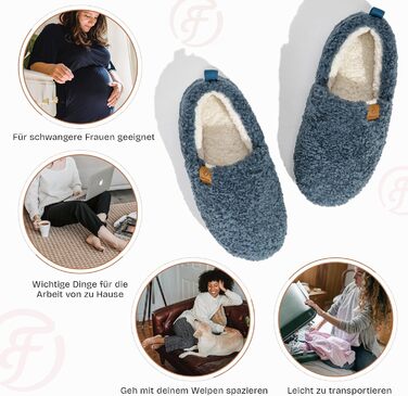 Жіночі теплі халапи EverFoams з штучної вовни та Memory Foam, закриті тапочки