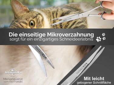 Ножиці для стрижки собак, вигнуті, з мікрозубом, 20 см (8 дюймів)