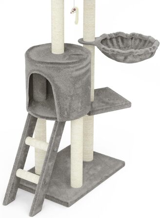 Дряпак для котів Beltom® Kratzbaum 140 см, ігровий комплекс, сірий