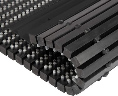 Килимок для вхідних дверей Floordirekt Power Brush 40 x 60 см, сірий — грязезахисний килимок для вулиці та приміщення
