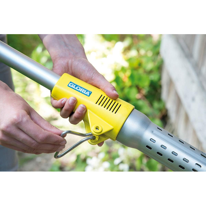 GLORIA Thermoflamm BIO Electro Weed Burner | Electric Weed Eliminator, Weed Torch | Easy & Safe Operation | Heat Protection thanks to Cone Nozzle | For a Weed-Free Garden & Pavement (2000W), yellow