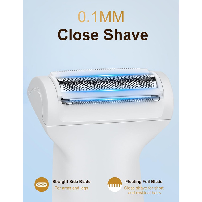 Електричний жіночий тример 3-в-1 для тіла: ноги, руки, зона бікіні. USB, водонепроникний, білий