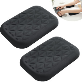 Підставка для зап'ястя та ліктя Ergonomische LargeLeaf з memory foam, чорна, 2 шт.