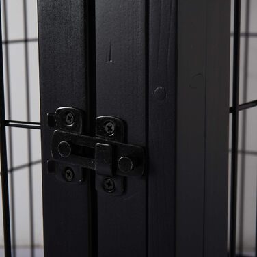 Клітка для собак PawHut, собача будка з 2 входами, замикається, для маленьких собак, 58,5 x 81 x 66 см (Чорний)