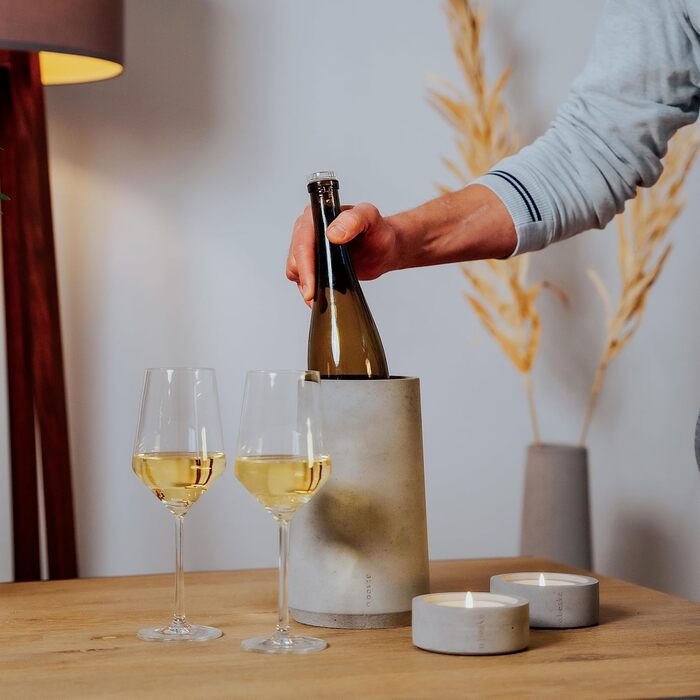 Concrete Wine Cooler 'Eiskar' - Handmade in Germany | Holds Bottles up to 3.7