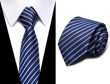 Набір краваток для чоловіків, ткані, жаккард, 6 шт. (золотий, червоний, небесно-блакитний, синій)