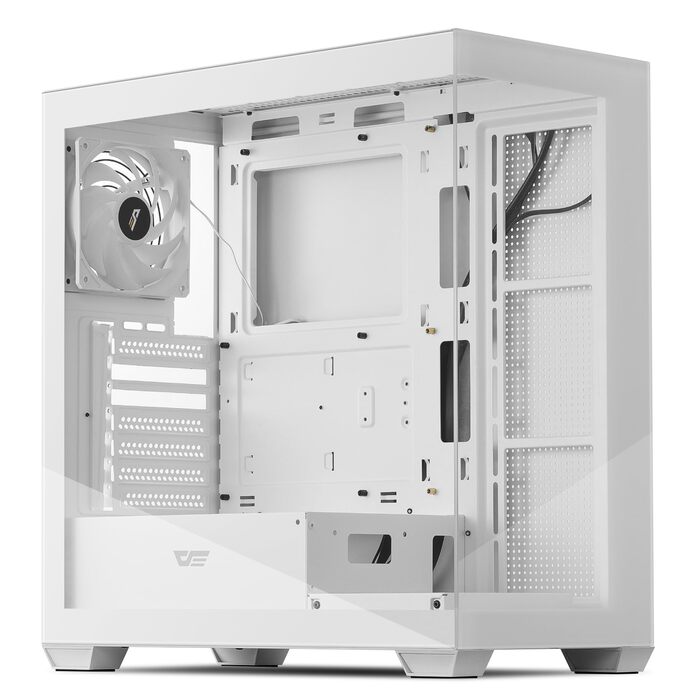 darkFlash DS900: Корпус для ПК ATX Mid-Tower з 4 PWM ARGB-вентиляторами, подвійна скляна панель, підтримка радіаторів водяного охолодження 360mm, USB Type-C, чорний