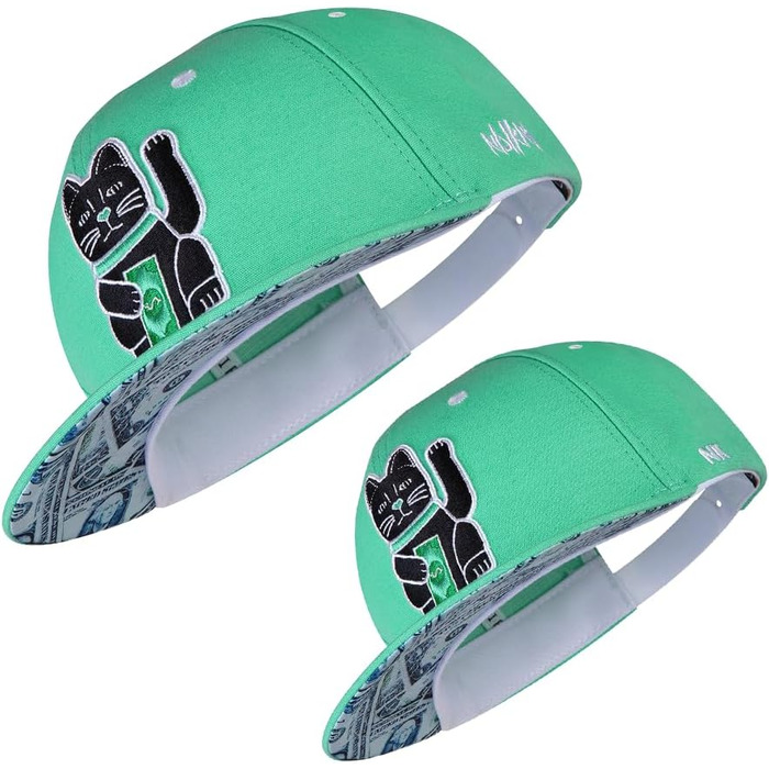 Кепка Nebelkind Snapback для чоловіків та жінок, універсальний розмір, регульована, унісекс, якісна бейсболка в стилі streetwear, ретро білий (м'ятний)