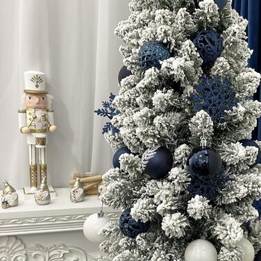 86 шт. прикраси на ялинку SY CRAFT: ялинкові кулі, сніжинки, подарункові пакети (золотий, темно-синій)