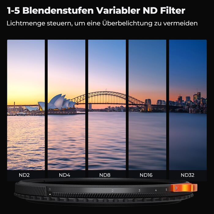 Фільтр K&F Concept Nano-X True Color 58mm 2-в-1 (Поляризаційний & ND2-ND32)