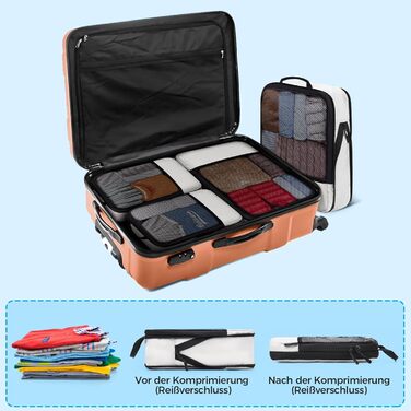 Набір кубиків для пакування багажу BAGLHER - Клатч-органайзер для валізи, зелений, водонепроникний