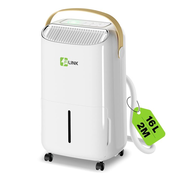 Електричний осушувач повітря 9л/24г, тихий, з дитячим блокуванням, захистом від переливу та автоматичним перезапуском. Підходить для спальні, ванної кімнати, підвалу та пральні. Осушувач повітря 16л/день.